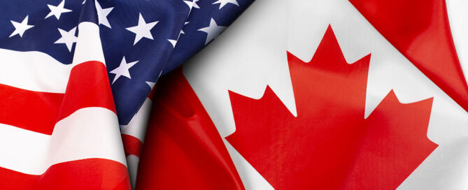 Canada USA flags