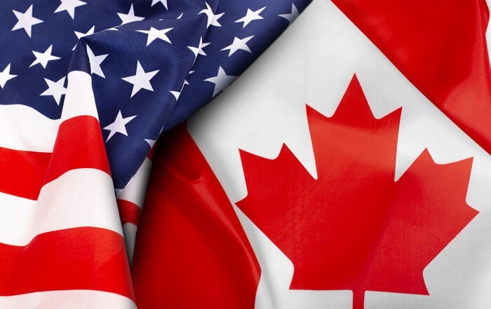 Canada USA flags